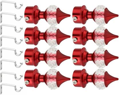 Walker's Decor Red Rod Rail Bracket Metal