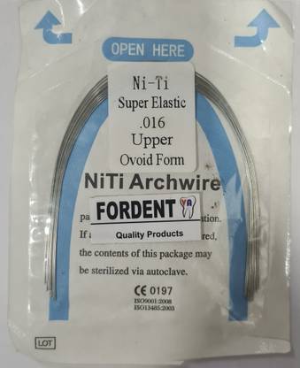 pyrax Dental Super Elastic NiTi Archwire Upper 016 (1x10) Dental Elevator