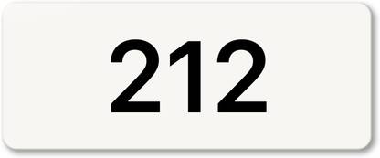 Flambird Numeral 212 Emergency Sign
