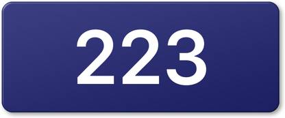 Flambird Numeral 223 Emergency Sign