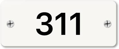 Flambird Numeral 311 Emergency Sign
