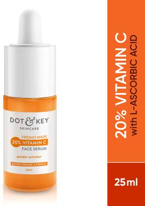Dot & Key 20% Vitamin C Face Serum (Freshly Made) with pure L-Ascorbic