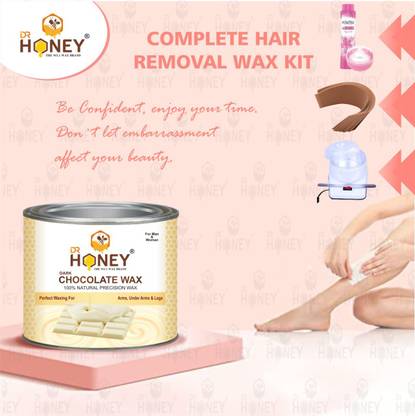 DR.HONEY white chocolate wax heater strip powder puff and powder 601.52 Wax