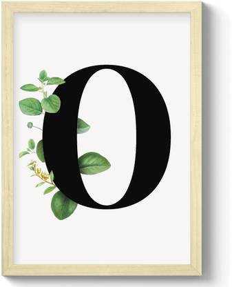 GS Decor Aesthetic Botanical Letter 'O' Wall Frame | Wall Decor | Ready To Hang Digital Reprint 12 inch x 9 inch Painting