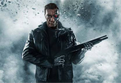 Poster Arnold Schwarzenegger Terminator ser-6 Large Poster (36 X 24 Inch, Multicolour) Fine Art Print