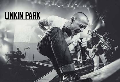 Poster Music Linkin Park Large Poster (36 X 24 Inch, Multicolour) Fine Art Print
