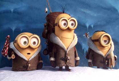 Poster Minions Stuart Kevin Bob Large Poster (36 X 24 Inch, Multicolour) Fine Art Print