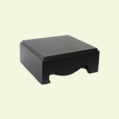 Define Art Pedestal Statue Base I Black Matt Finish l Square Shape (5 in x 5 in x 2.5 in Height) Decorative Showpiece  -  6.25 cm