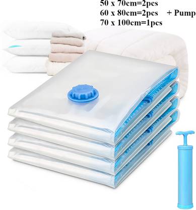 MANTAVYA Space Saver Air Compression Bag With Pump(50x70cm)2M(60x80cm)1L(70x100cm) Travel Storage Vacuum Bags
