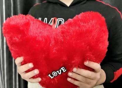 Cyrus red heart shape pillow microfiber Soft Toy presentable for any special movement  - 12 inch