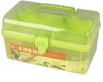 Eopzo Plastic Portable 3 Layer Multipurpose Toolbox with Tray for Drawing Tool Box Tool Box Tray Vanity Box
