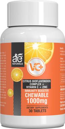 AE Naturals Chewable Vitamin C With Citrus bioflavonoid complex Tablets 1000mg