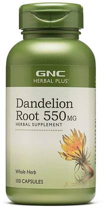 GNC Herbal Plus Dandelion Root, 550mg, Capsules, 100