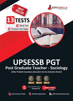 UP PGT Sociology Exam | UPSESSB Post Graduate Teacher|10 Full-length Mock Tests + 3 Previous Year Papers [Solved 1600+ Questions]
