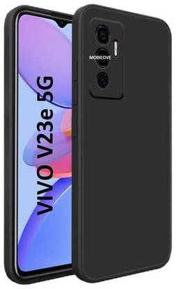 MOBILOVE Back Cover for Vivo V23e 5G | Shockproof Slim Matte Liquid Soft Silicone TPU Back Case