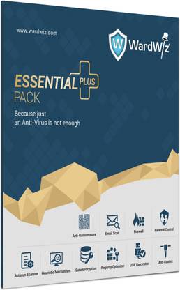 WardWiz Essential Plus Single User PC 2 Years Anti-virus Compatible with Windows (Email Delivery - No CD)