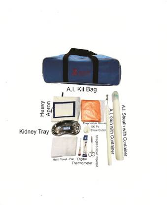 DOTCOM PHARMA A.I. KIT BAG - 12 PIECES - VETERINARY USE Dissection Kit