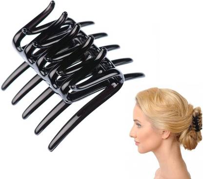 AKSHARFAB Interlocking Crab Shell Hair Clips Glossy Shell Claw Side Comb Pack of 1 Hair Clip