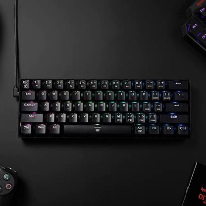 Redragon Dragonborn K630 60% Wired RGB Gaming Mechanical Wired USB, Wireless, Bluetooth Standard Desktop Keyboard