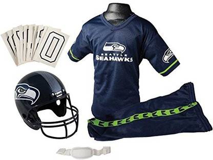 Franklin Sports Deluxe NFL-Style Youth Uniform – NFL Kids Helmet, Jersey, Pants, Chinstrap and I Cricket Kit