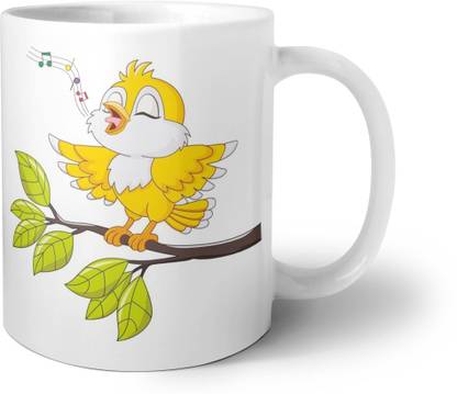 Misaki Bird Singing design Printed Ceramic Coffee Mug