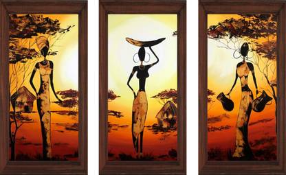 KartMax Modern Art (set of 3) Painting Digital Reprint 12 inch x 18 inch Painting