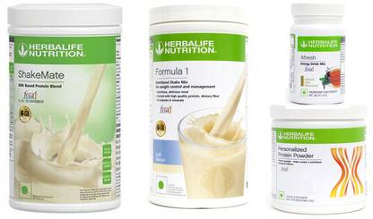 Herbalife Nutrition Formula 1 Shake Kulfi +Protein Powder 200 Gram + Afresh Tulsi + Shake Mate Plant-Based Protein