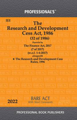 Research And Development Cess Act, 1986 Repealed By Finance Act, 2017