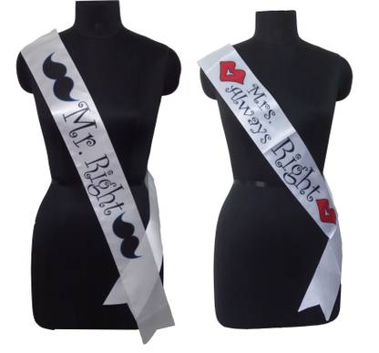 Atpata Funky Mr. n Mrs. Right Sash Combo