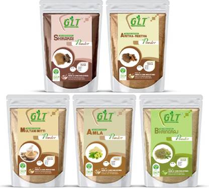 G.L.T. Amla, Reetha, Shikakai, Bhringraj, Multani mitti Powder Hair Pack 250gm
