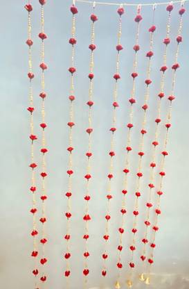 CROWN NIMREET ARTIFIAL FLOWER HANGING HOME DECORATION ALL OCCASTIONS TORAN ( 5 FEET,10 PIECE) Toran
