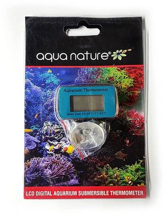 Aquanature LCD Display Small & Compact Digital Aquarium Submersible Thermometer ADTS1 Aquarium Thermometer