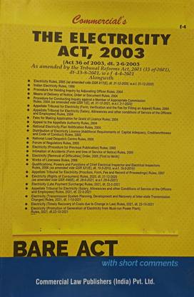 The Electricity Act, 2003 (2022 Edition) As amended by the Tribunal Reforms Act, 2021 alongwith Electricity Rules, 2005