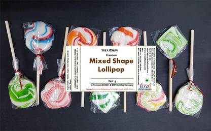 Veg E Wagon MIxed Shape Lollipop 1000 g Mixed Lollipop