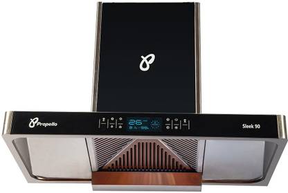 PROPELLO Sleek 90 Wall Mounted BLACK 1560 CMH Chimney