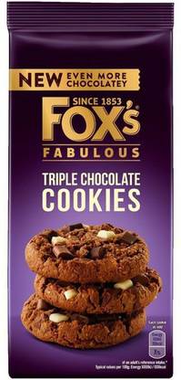 FOX'S Fabulous Triple Chocolate Cookies Biscuits Imported 180gms Cookies Biscuit