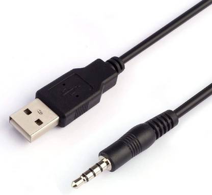 RHONNIUM AUX Cable 1 m 3.5mm Male AUX Audio Jack to USB 2.0 Male Charge Cable-K8