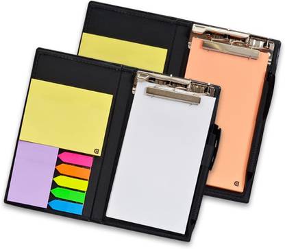 Flipkart SmartBuy Notepad Memo Holder Desk Organizer with sticky Notes Gift Set with Pen Pocket-size Memo Pad UN RULED 50 Pages