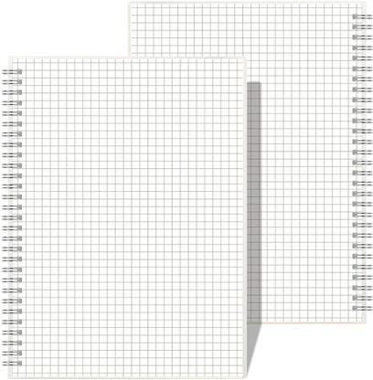 INNAXA B5 Graph Paper Notebook Spiral (2-Pack) - Spiral Journal B5 Notebook Grid 160 Pages