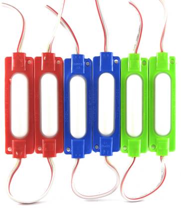 समेज 6 Pics 12 Volt DC Capsule LED Module Red Blue Green 2 pics each LED लाइट इलेक्ट्रॉनिक हॉबी किट
