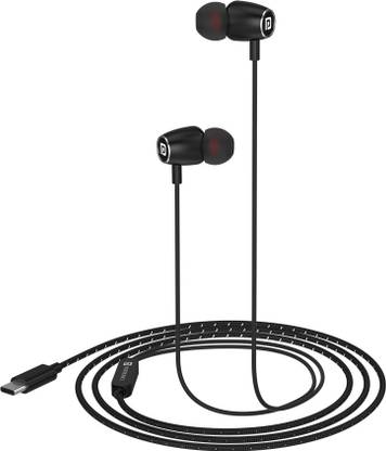 Portronics Conch 90 In Ear Wired Earphones with Mic, Type C Jack Wired