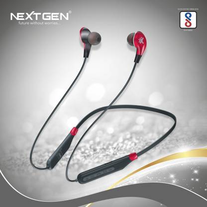 NEXTGEN NB 18 Bluetooth Wireless Neckband with Mic,upto 28 hours Playtime Bluetooth