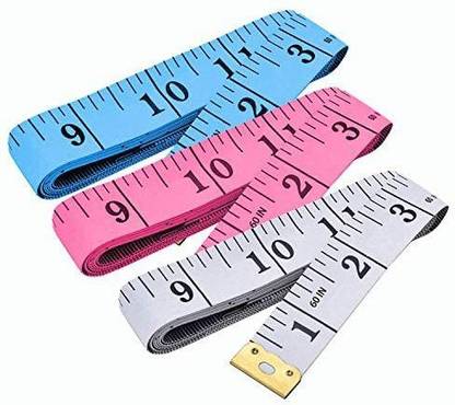 lookat Body Measuring Ruler Sewing Cloth Measurement Tape (Multicolour, Pack of 3) Measurement Tape