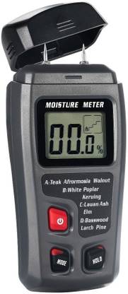 BALRAMA 0-99.9% Two Pins High Quality Digital Wood Moisture Meter Portable Humidity Tester Timber Damp Detector with 2 Pins Sensor + Large LCD Display + 4 Calibrated Wood Groups + 9V Battery EMT01 Non-magnetic Engineer's Precision Level