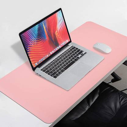 Fariox DESK PAD PINK&SILVER 70X30 Non Slip Base Dual Sided Mousepad