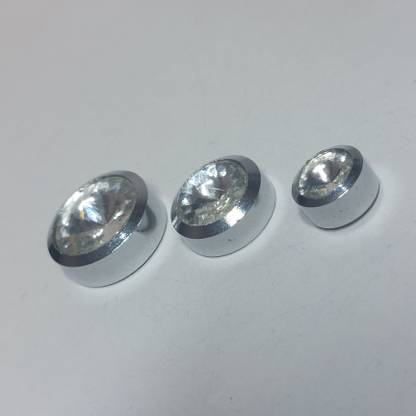 Protex Brass Round Diamond Mirror Cap Pack of 8 pcs chrome 3 Shelf Bracket