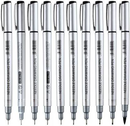 GifMor Superior Technical Needle Drawing Pen Set of 10 Fineliner Pen