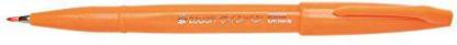 Pental Fude Touch Sign Pen, Orange, Felt Pen Like Brush Stroke Fineliner Pen