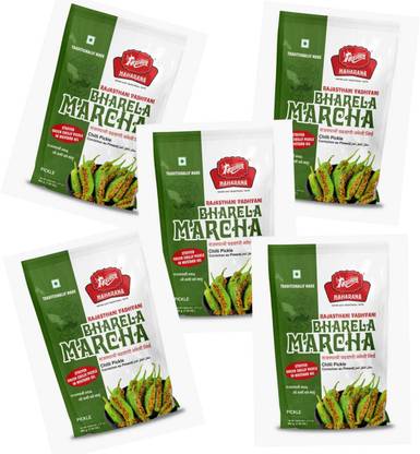 Maharana vadhvani marcha(pack of 5) Green Chilli Pickle