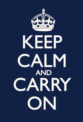 Poster Keep Calm Carry On Large Poster (36 X 24 Inch, Multicolour) Fine Art Print